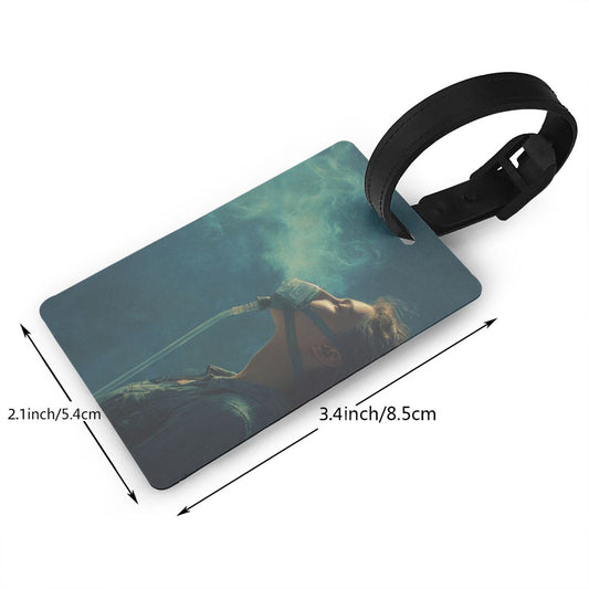 Luggage Tag with Artistic Portrait & Respirator Pattern (2 - piece set, Size 3.4”×2.1” )