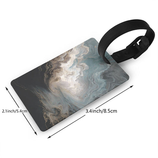 Luggage Tag with Artistic Fluid - Texture Pattern (2 - piece set, Size 3.4”×2.1” )