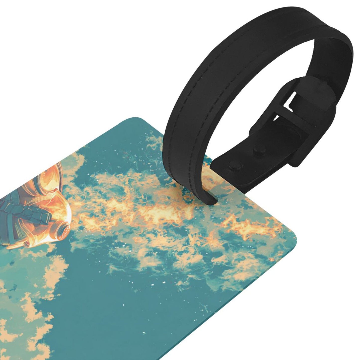 Luggage Tag with Art Illustration Pattern (2 - piece set, Size 3.4”×2.1” )