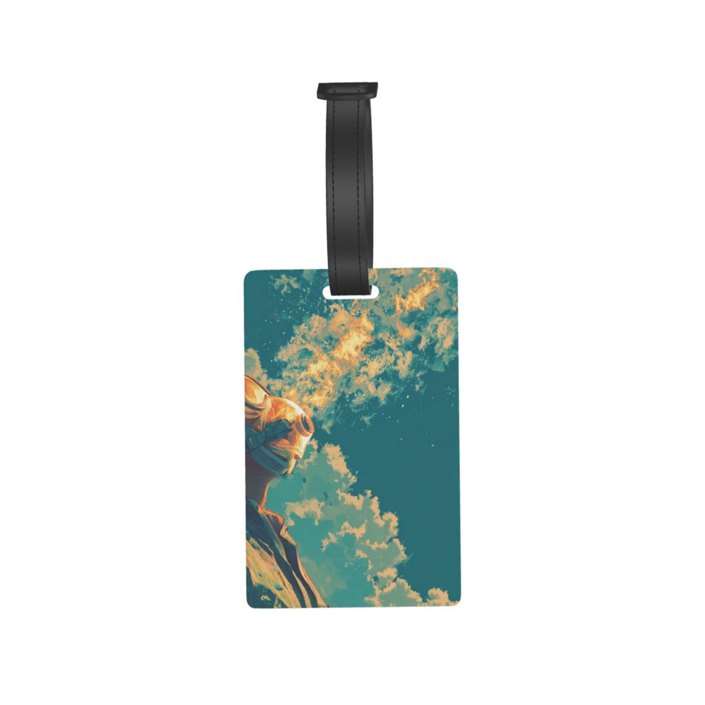 Luggage Tag with Art Illustration Pattern (2 - piece set, Size 3.4”×2.1” )