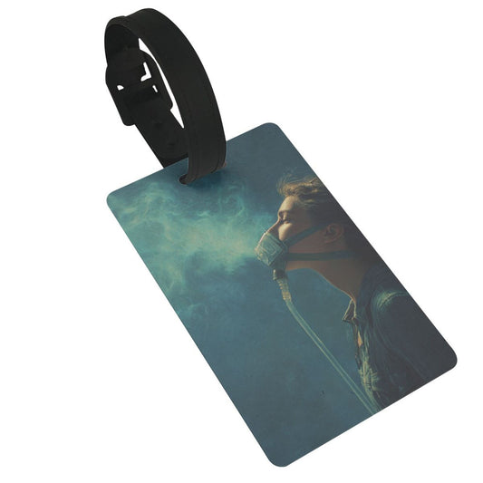 Luggage Tag with Artistic Portrait & Respirator Pattern (2 - piece set, Size 3.4”×2.1” )
