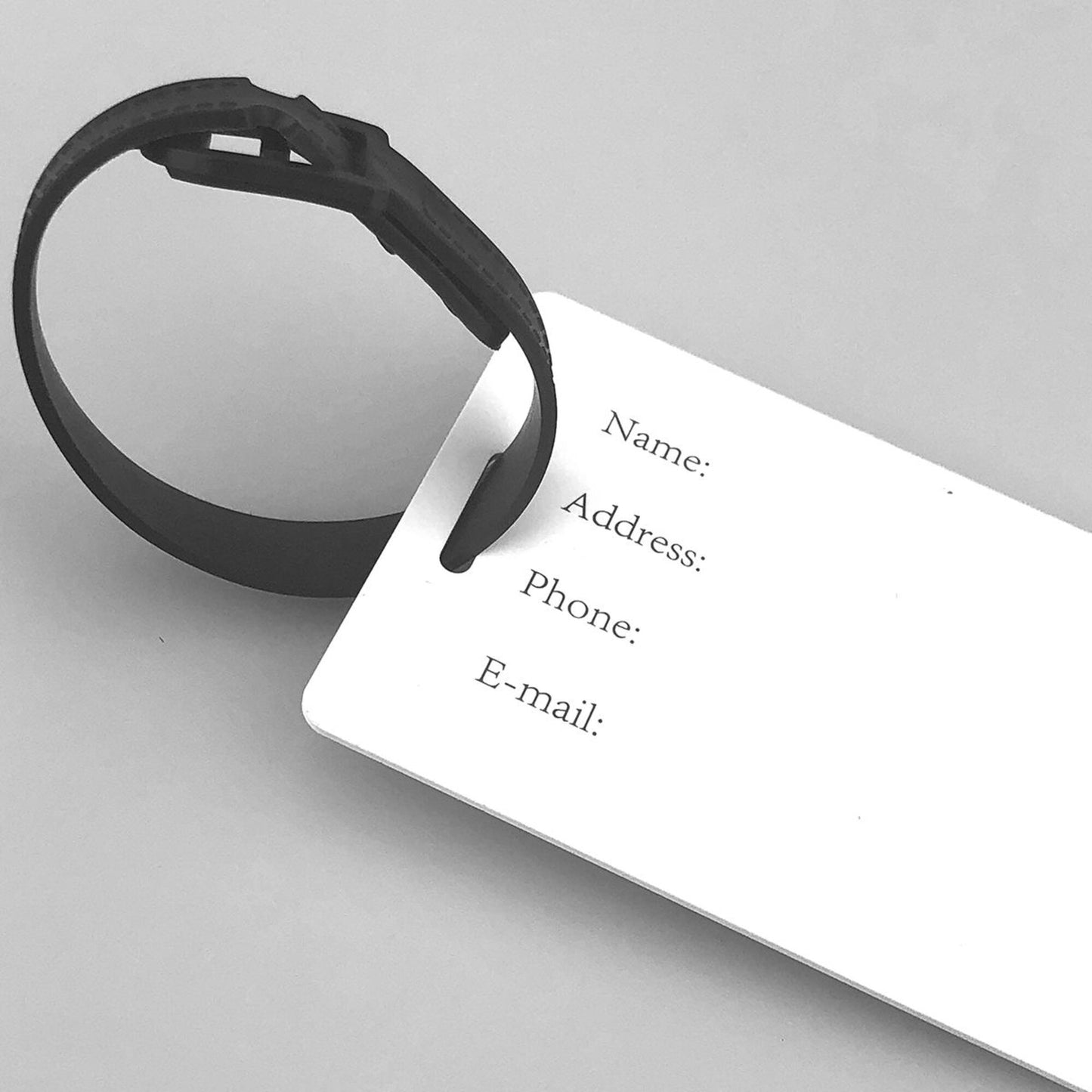Luggage Tag with Sci - Fi Machinery & Figure Scene (2 - piece set, Size 3.4”×2.1” )