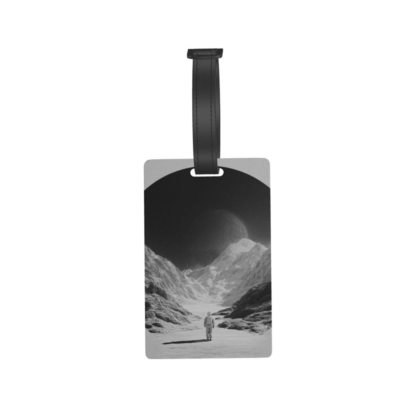 Luggage Tag with Sci - Fi Astronaut Scene (2 - piece set, Size 3.4”×2.1” )