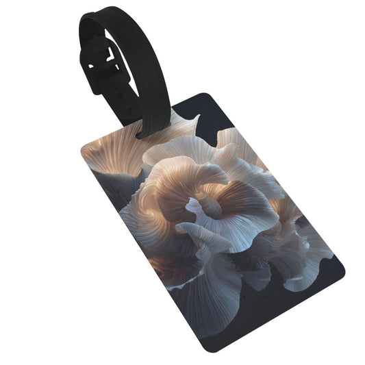Luggage Tag with Artistic Abstract Flower Pattern (2 - piece set, Size 3.4”×2.1” )