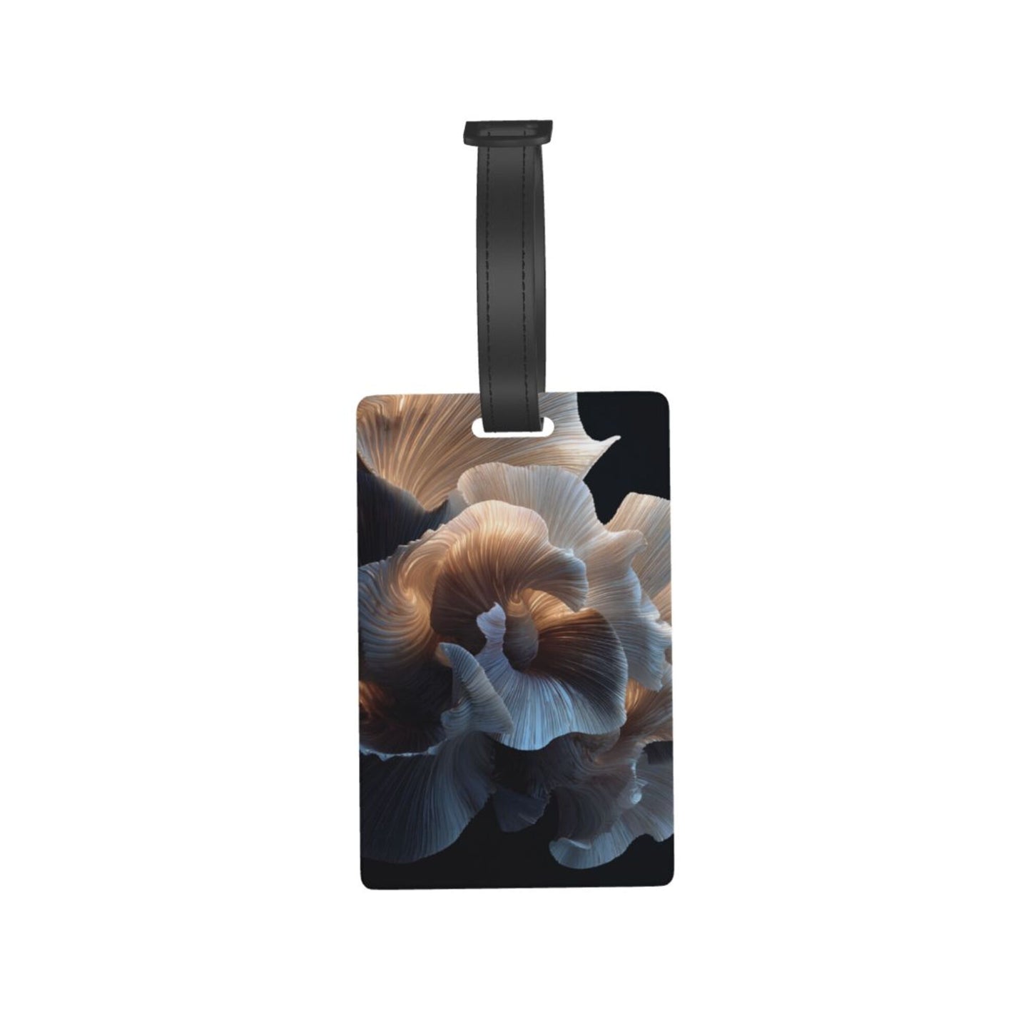 Luggage Tag with Artistic Abstract Flower Pattern (2 - piece set, Size 3.4”×2.1” )