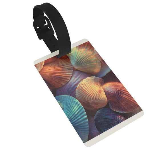 Luggage Tag with Colorful Shell Pattern (2 - piece set, Size 3.4”×2.1” )
