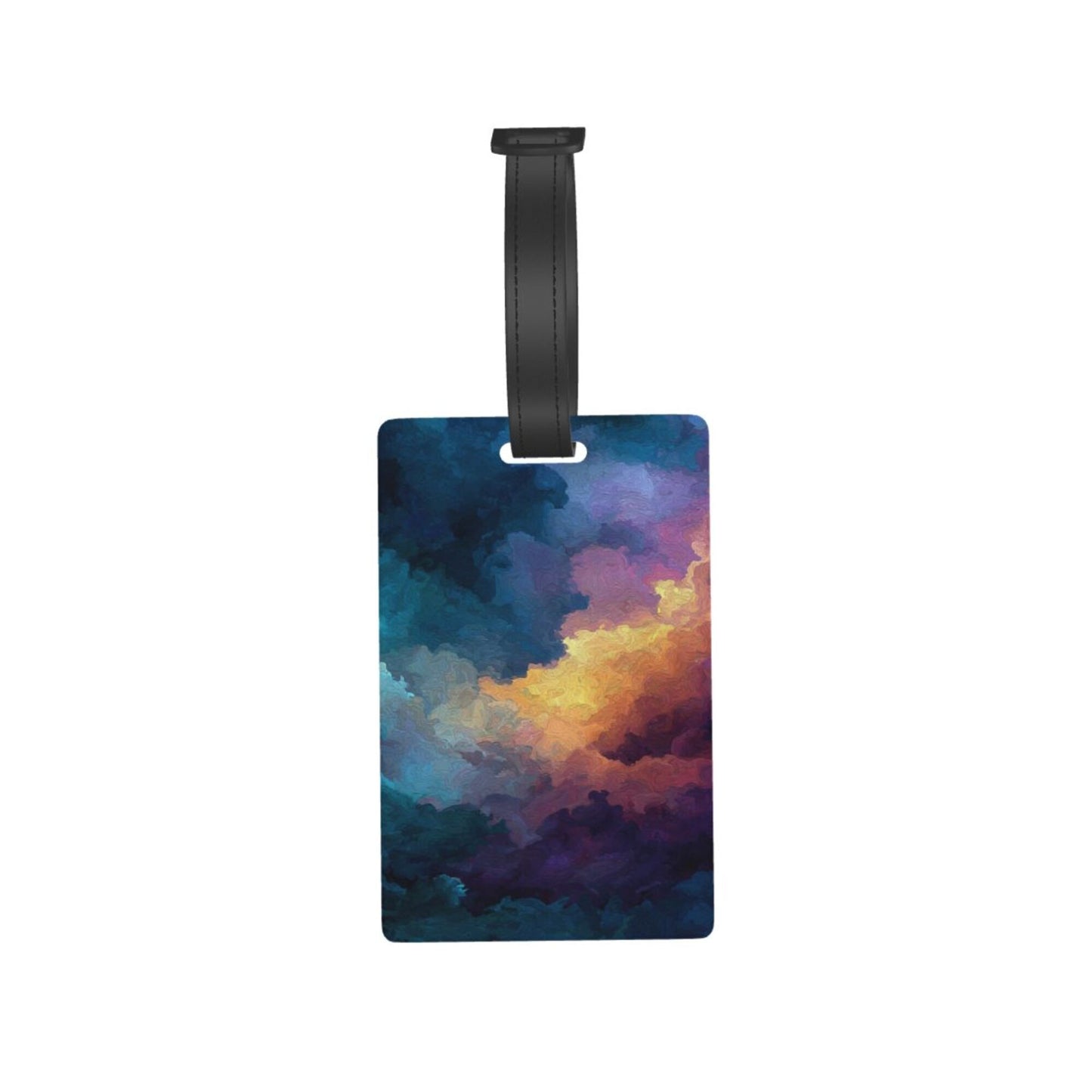 Luggage Tag with Dreamy Oil - Painting Cloud Scene (2 - piece set, Size 3.4”×2.1” )