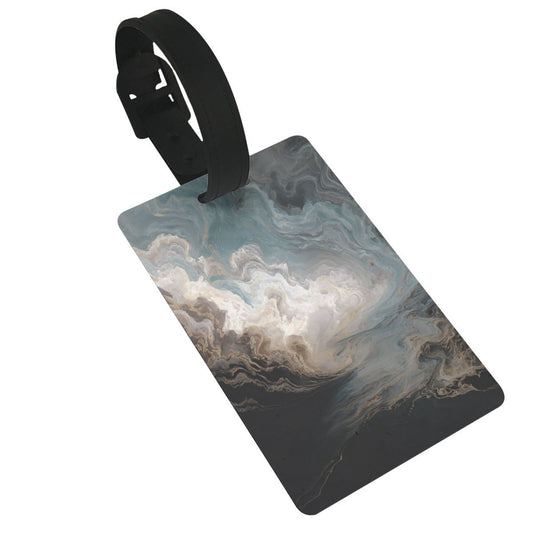 Luggage Tag with Artistic Fluid - Texture Pattern (2 - piece set, Size 3.4”×2.1” )