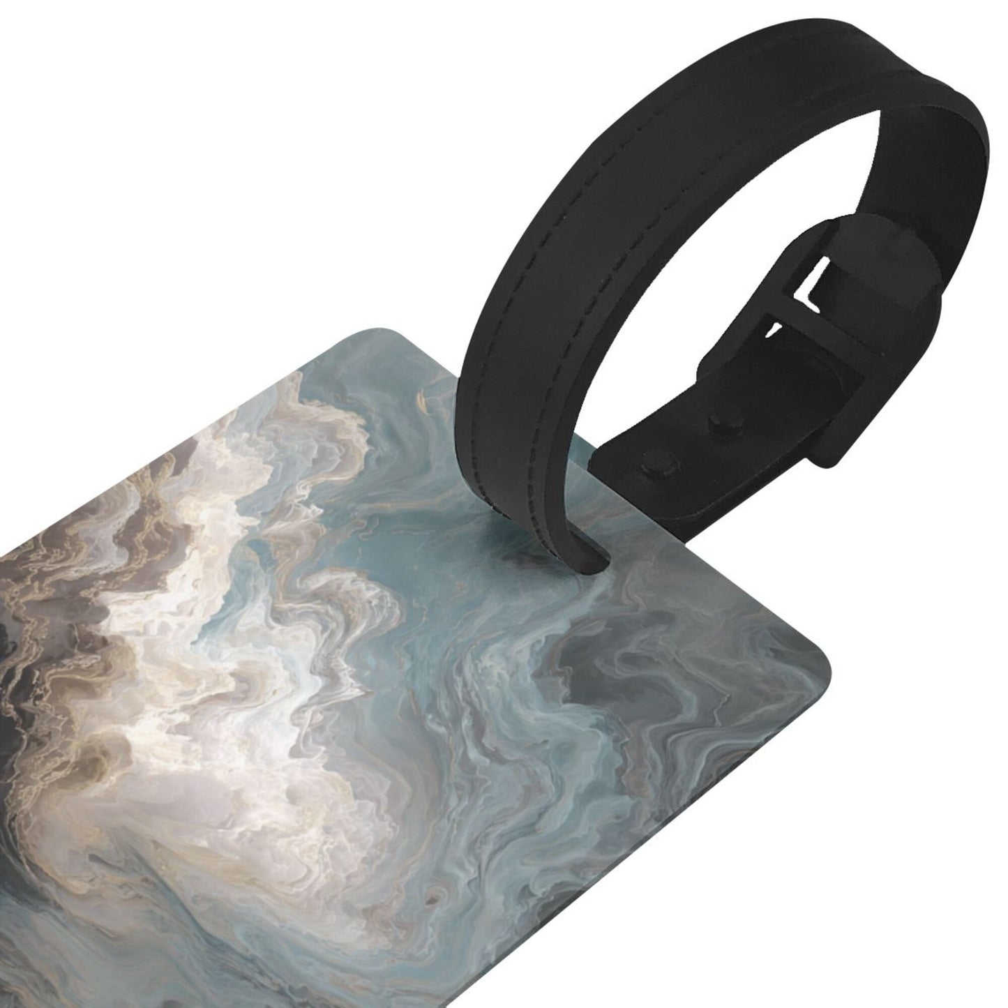 Luggage Tag with Artistic Fluid - Texture Pattern (2 - piece set, Size 3.4”×2.1” )
