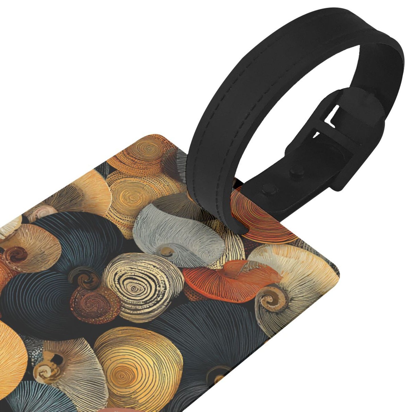 Luggage Tag with Retro Conch Pattern (2 - piece set, Size 3.4”×2.1” )