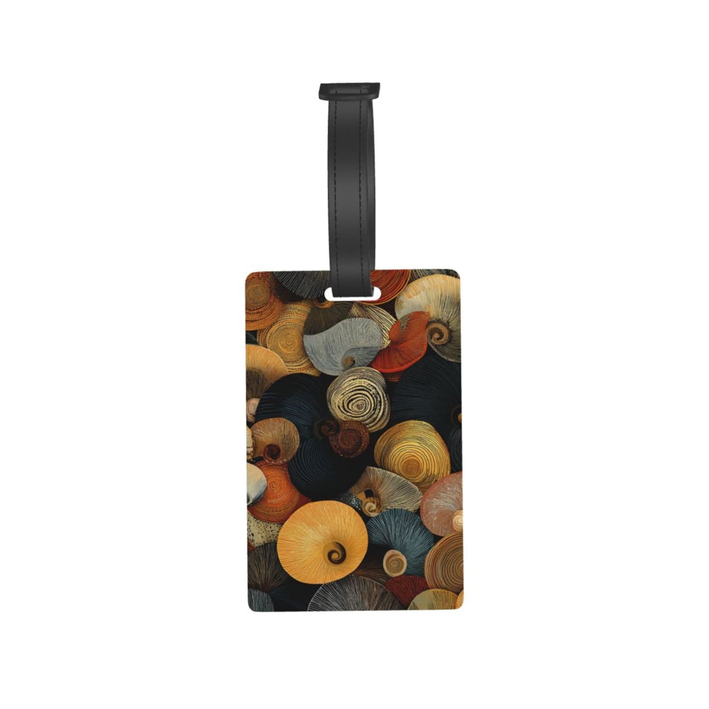 Luggage Tag with Retro Conch Pattern (2 - piece set, Size 3.4”×2.1” )